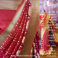 CHANDERI SILK SAREE USTSCDS21636