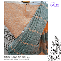 PURE LINEN SAREE YBRSLIN23598 PURE LINEN SAREE YBRSLIN23598