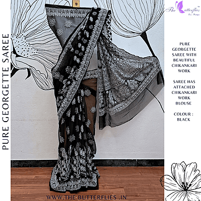 PURE GEORGETTE SILK SAREE MSKSGRS23774