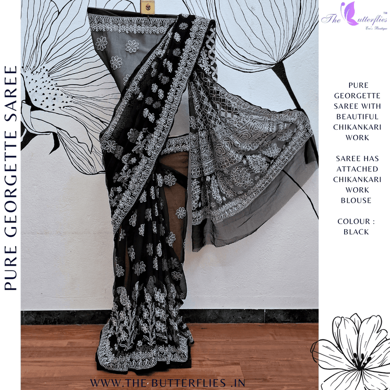 PURE GEORGETTE SILK SAREE MSKSGRS23774