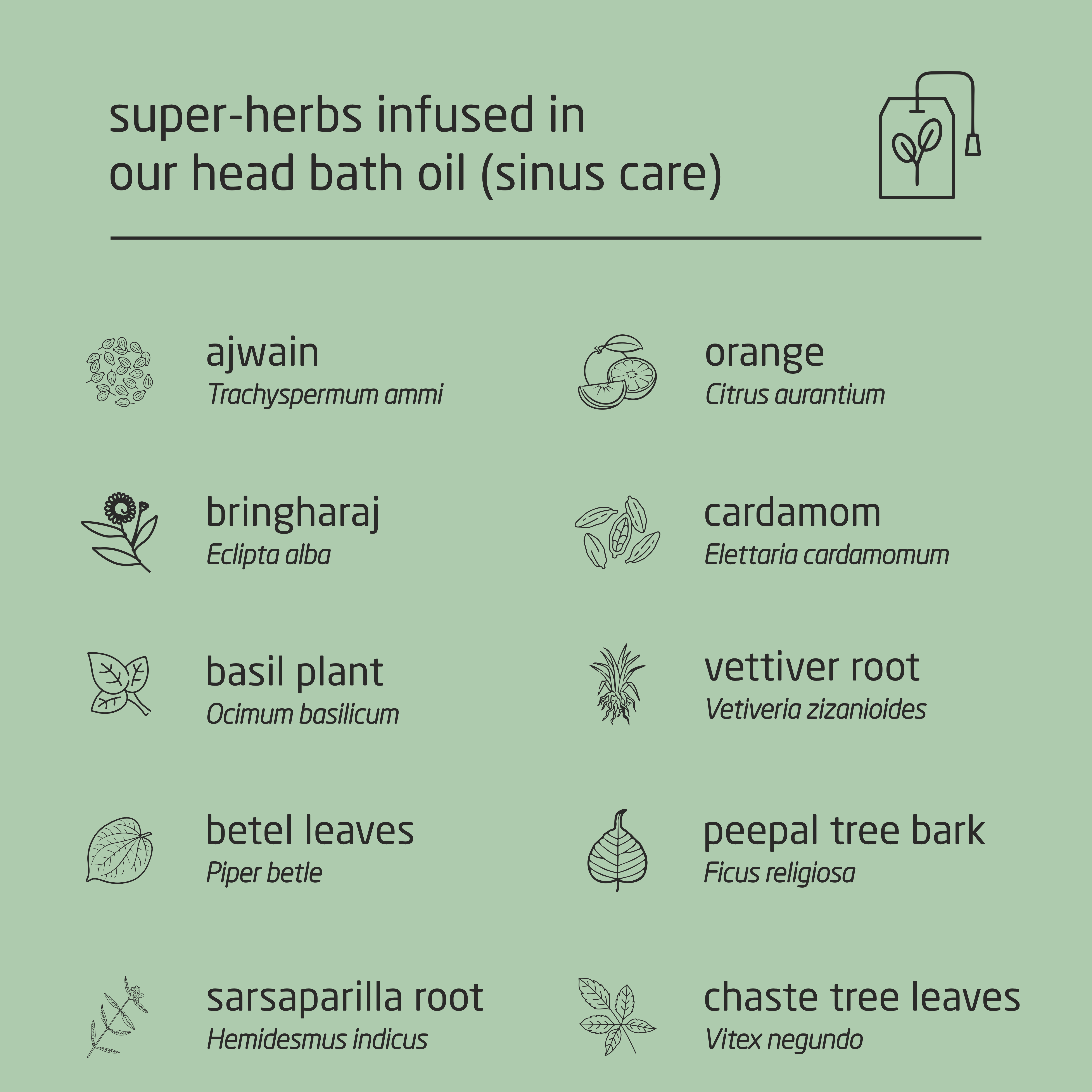 Premium Herbal Cold-Infused Head Bath Oil (Sinus Care) - 100ml Premium Herbal Cold-Infused Head Bath Oil (Sinus Care) - 100ml