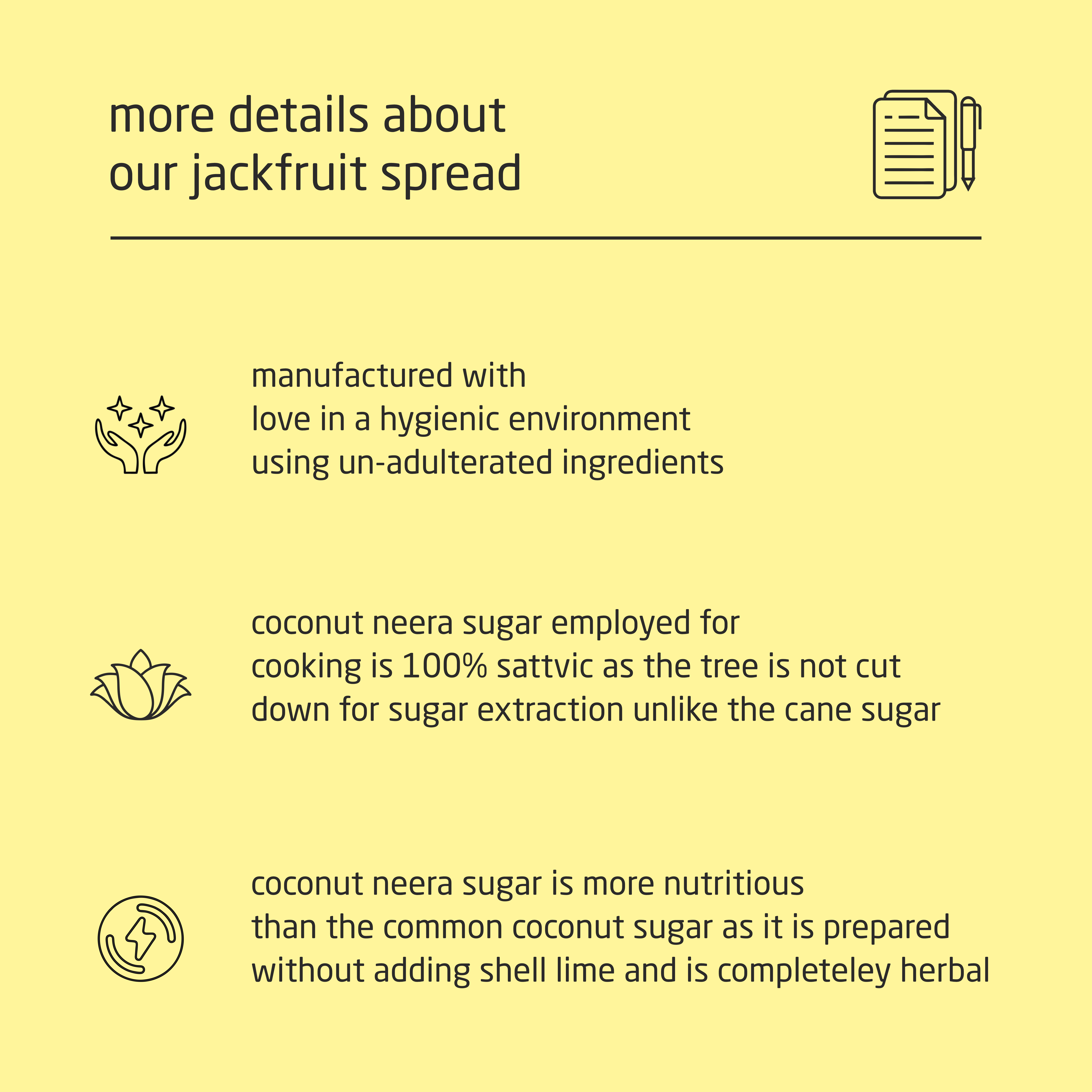 Premium Jackfruit Spread with Coconut Neera Sugar - 150g Premium Jackfruit Spread with Coconut Neera Sugar - 150g
