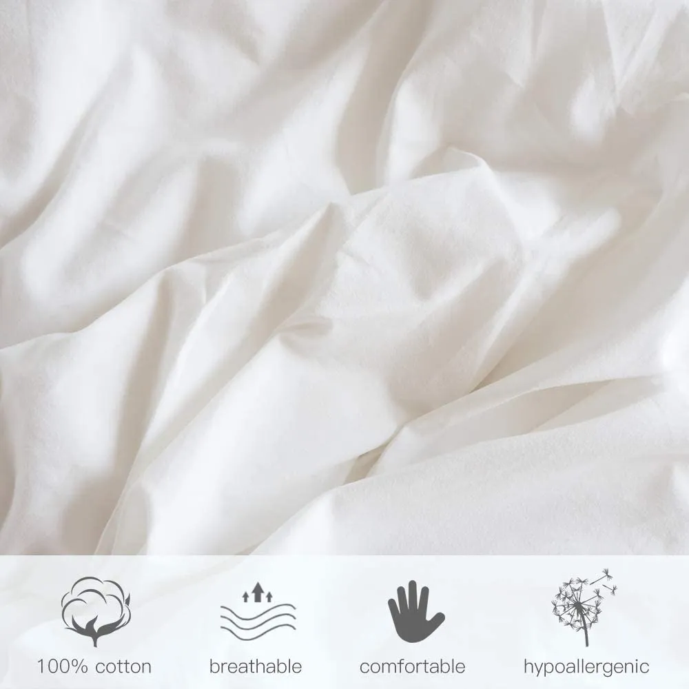 100% Cotton Fitted Bedsheet - 300 TC Percale - Plain - White 100% Cotton Fitted Bedsheet - 300 TC Percale - Plain - White