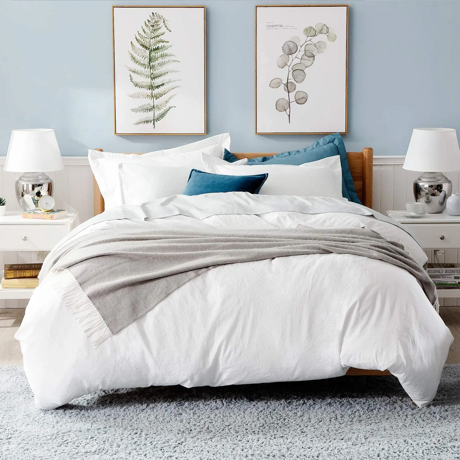 100% Cotton Duvet / Comforter Cover - 210 TC - Plain Percale - White 100% Cotton Duvet / Comforter Cover - 210 TC - Plain Percale - White