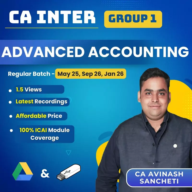 CA Inter Advanced Accounting (Group 1) By CA Avinash Sancheti