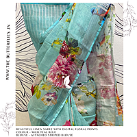 PURE LINEN SAREE YBRSLIN23438 PURE LINEN SAREE YBRSLIN23438