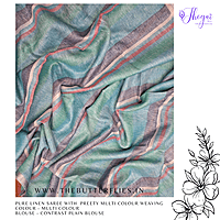 PURE LINEN SAREE YBRSLIN23606 PURE LINEN SAREE YBRSLIN23606