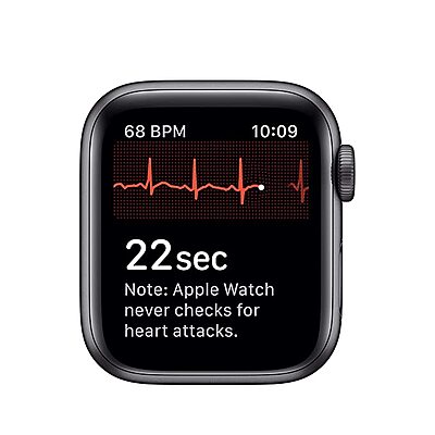 New Apple Watch SE (GPS, 44mm) - Space Grey Aluminium Case with Black Sport Band