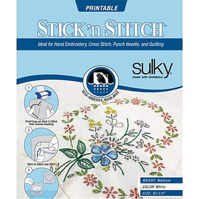 Sulky Stick n Stitch Water Soluble  Printable  Paper - Set