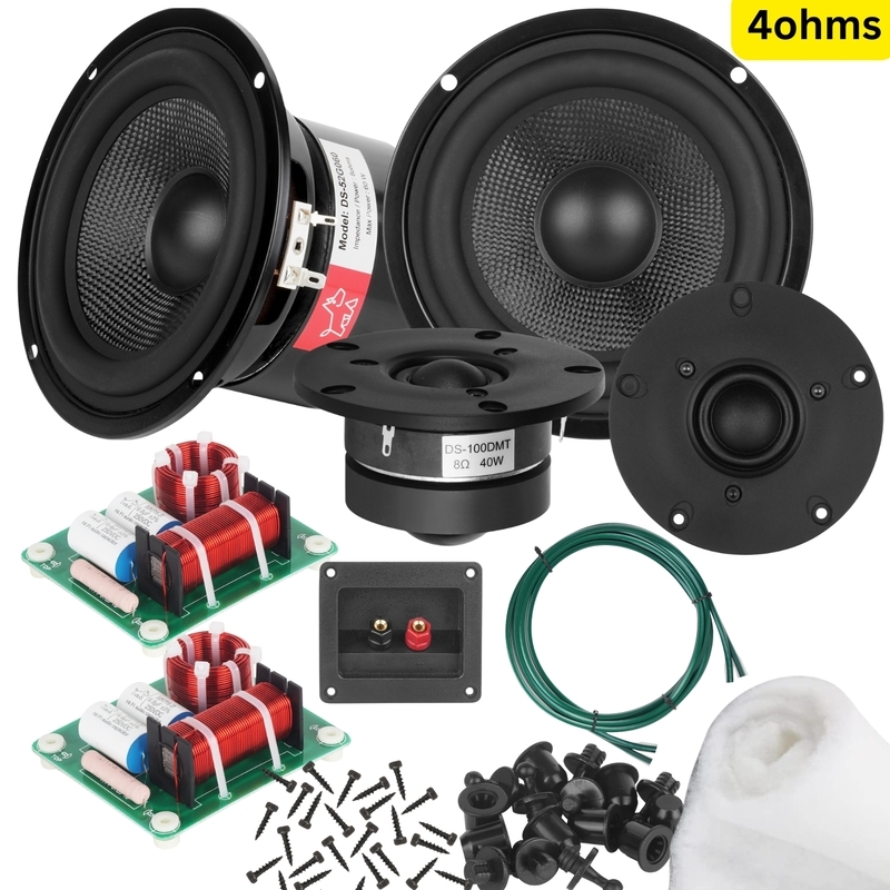 DS52KIT 5.25" 4OHMS HIFI BOOKSHELF DIY SET