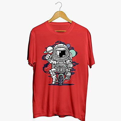 Sublimation Printed Redcolor T-Shirt AirDrop Relaxed Fit Astronaut T-Shirt for Men Sublimation Printed Redcolor T-Shirt AirDrop Relaxed Fit Astronaut T-Shirt for Men