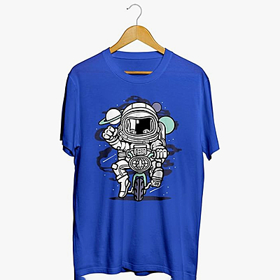Sublimation Printed Bluecolor T-Shirt AirDrop- Relaxed Fit Astronaut T-Shirt for Men Sublimation Printed Bluecolor T-Shirt AirDrop- Relaxed Fit Astronaut T-Shirt for Men