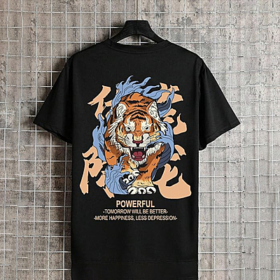 Sublimation Printed T-Shirt Benny Brooks Mens Black Hlaf Sleeve Graphic Printed Round Neck T-Shirt | Animal T-Shirt Sublimation Printed T-Shirt Benny Brooks Mens Black Hlaf Sleeve Graphic Printed Round Neck T-Shirt | Animal T-Shirt