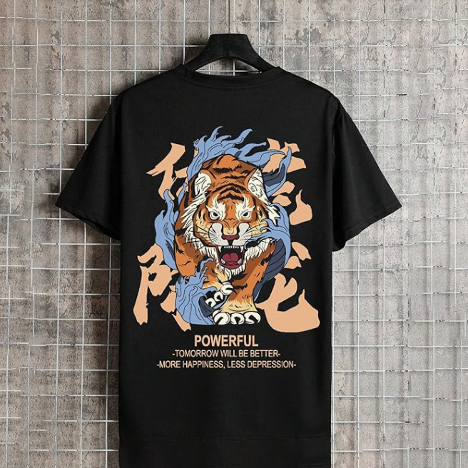 Sublimation Printed T-Shirt Benny Brooks Mens Black Hlaf Sleeve Graphic Printed Round Neck T-Shirt | Animal T-Shirt Sublimation Printed T-Shirt Benny Brooks Mens Black Hlaf Sleeve Graphic Printed Round Neck T-Shirt | Animal T-Shirt