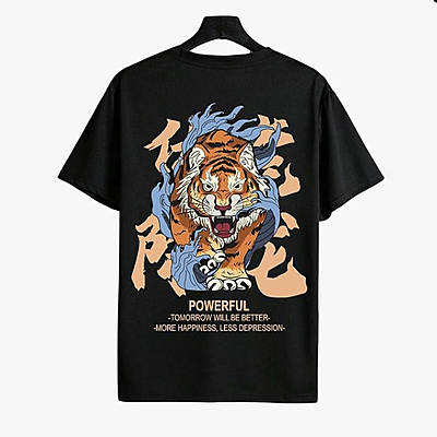 Sublimation Printed T-Shirt Benny Brooks Mens Black Hlaf Sleeve Graphic Printed Round Neck T-Shirt | Animal T-Shirt Sublimation Printed T-Shirt Benny Brooks Mens Black Hlaf Sleeve Graphic Printed Round Neck T-Shirt | Animal T-Shirt