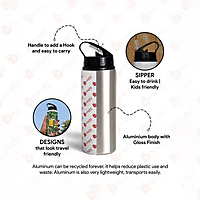 Printed Spiderman 600ml Aluminum Water Bottle – Cool Design for School