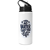 Printed Aluminium Awesome Sipper Water Bottle with Lid & Straw 750ml For Gym, Yoga, Kids, Boys,