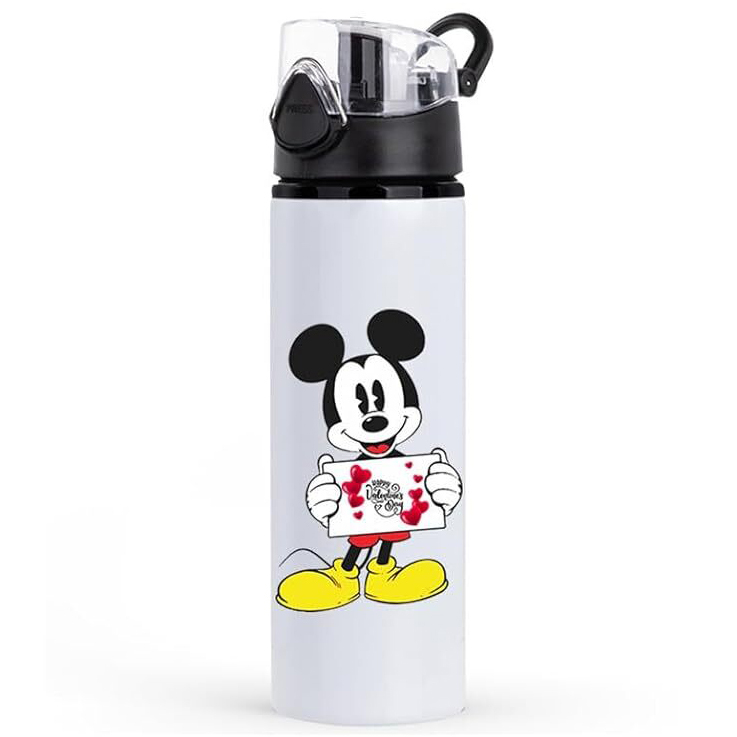Printed Mickey mouse Aluminum Sublimation Water Bottle With Wide Mouth (E3) Sports