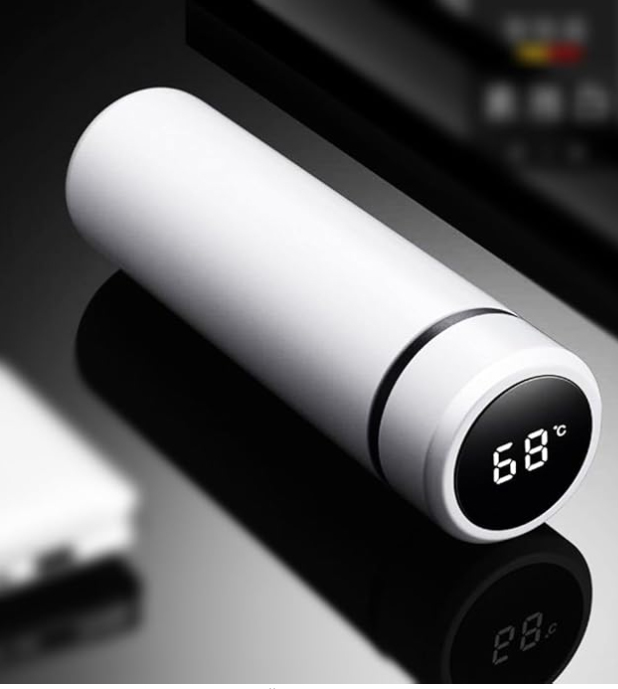 Temperature Display Indicator Insulated Stainless Steel Smart Water Bottle, Double Wall