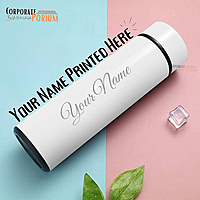 Your Name Printed Stainless Steel Bottle | Vacuum Insulated Bottle with Tea Filter | 500 ML