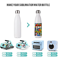 Sublimation Water Bottles Blanks White Stainless Steel Tumbler Flasks Sports