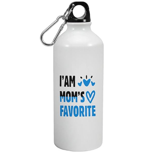Printed Aluminium Sipper Bottle, Mothers Day Gift for Mother, I'am Moms Favorite