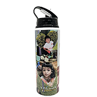 Printed Personalized Sipper Bottle with Nozzle 600ML Sports Hydration Flask Suitable for Daily Life,