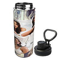 Printed Sports Insulated Kettle Outdoors Stainless Steel Water Bottles Fashion Journey Cup