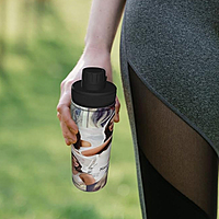 Printed Sports Insulated Kettle Outdoors Stainless Steel Water Bottles Fashion Journey Cup