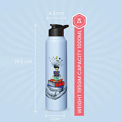 Printed Steel Water Bottle 1 litre, Water Bottles For Fridge, School,Gym,Home,office,Boys, Girls, Kids, Leak Proof Printed Steel Water Bottle 1 litre, Water Bottles For Fridge, School,Gym,Home,office,Boys, Girls, Kids, Leak Proof