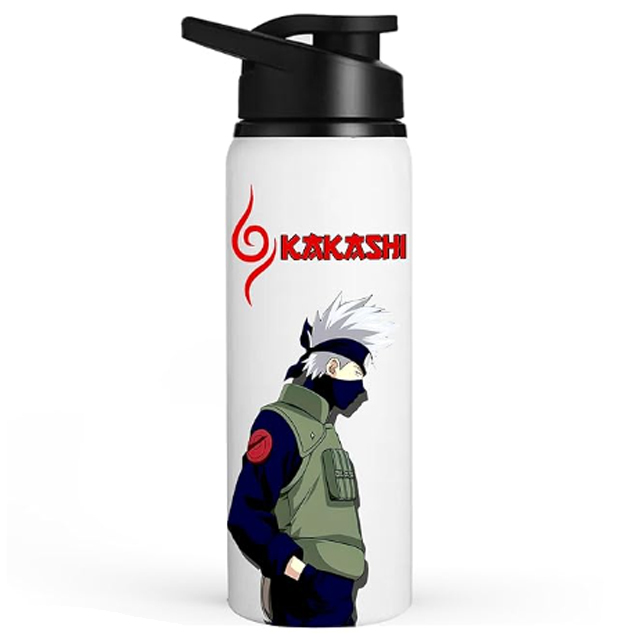 sipper water bottle with kakashi print for Boy and girl Use school, gym sipper water bottle with kakashi print for Boy and girl Use school, gym