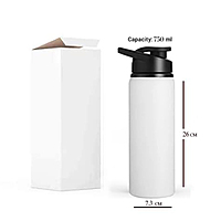 Cr7 Printed Aluminum Sublimation Water Bottle With Wide Mouth Black cap Sports/School
