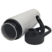 Cr7 Printed Aluminum Sublimation Water Bottle With Wide Mouth Black cap Sports/School