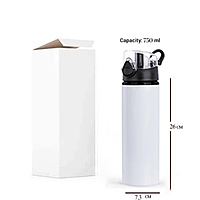 Ronaldo Printed Aluminum White Water Bottle Sports/School/