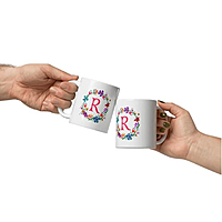 Printed Christmas Alphabet Word Printed Ceramic Mug, Birthday Gift  Xmas Coffee Mug Gift for Kids Boy Girls