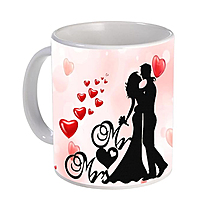 Printed  Couple mr and mrs Ceramic Mug 350 Ml