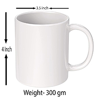 Printed  U Alphabate Printed Coffee Mug White Color 350 ml Glossy Finish