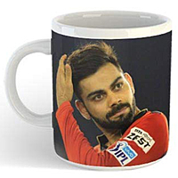 Printed WC 2019"Virat Kholi 8" Printed Ceramic Coffee Mug.Gift for Any Occasion. 11OZ, White (350 ml Pack of 1)