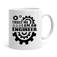 Printed Engineer Theme Printed Ceramic Coffee Mug (325 Ml)-Mug for Engineers Day,Gift for Engineer
