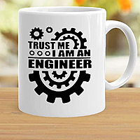Printed Engineer Theme Printed Ceramic Coffee Mug (325 Ml)-Mug for Engineers Day,Gift for Engineer