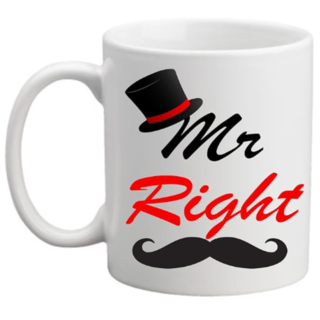 Printed Sublimation Print Ceramic Mug, White