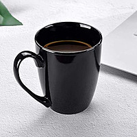 Printed Coral Coffee Mugs Set of 4,Handmade Ceramic Mug, , Tea Cups 330ml (Black Set of 4)