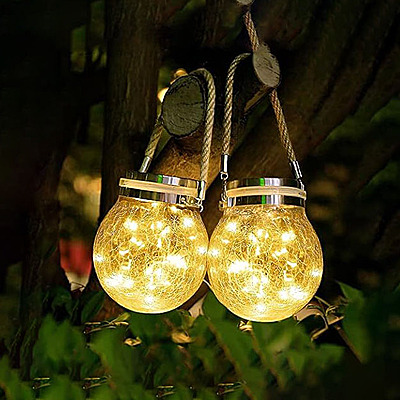 Crack Jar Solar Auto On/Of Rechargeable Waterproof Outdoor Solar Hanging Lanterns with Handle Great Outdoor Lawn Crack Jar Solar Auto On/Of Rechargeable Waterproof Outdoor Solar Hanging Lanterns with Handle Great Outdoor Lawn