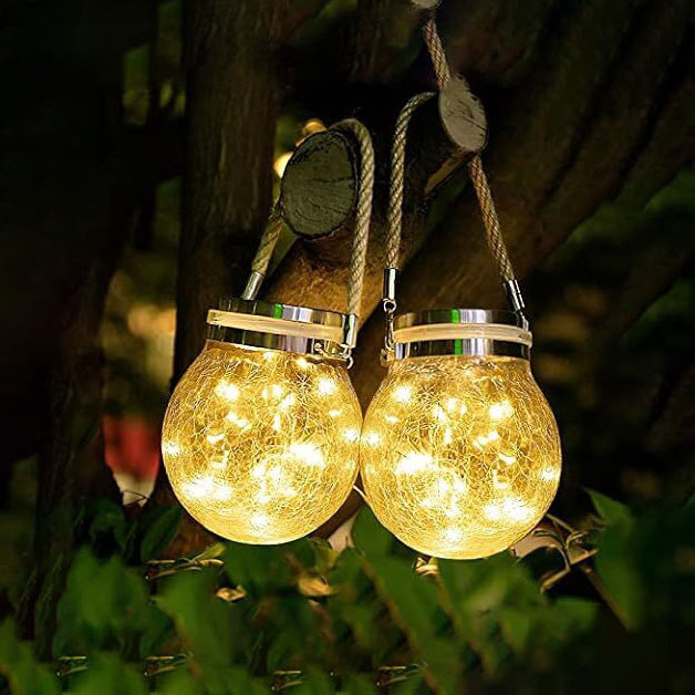 Crack Jar Solar Auto On/Of Rechargeable Waterproof Outdoor Solar Hanging Lanterns with Handle Great Outdoor Lawn Crack Jar Solar Auto On/Of Rechargeable Waterproof Outdoor Solar Hanging Lanterns with Handle Great Outdoor Lawn