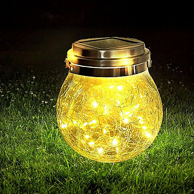 Crack Jar Solar Auto On/Of Rechargeable Waterproof Outdoor Solar Hanging Lanterns with Handle Great Outdoor Lawn Crack Jar Solar Auto On/Of Rechargeable Waterproof Outdoor Solar Hanging Lanterns with Handle Great Outdoor Lawn