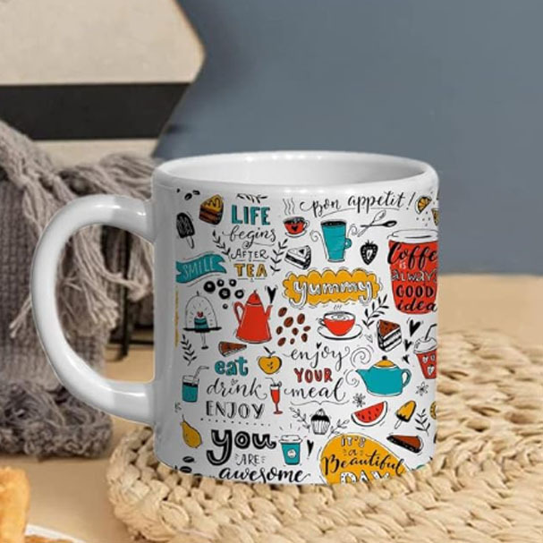 Printed SUBLIMATION Tea Mug|Design - Have A Nice Day |Best Gift for Tea Lover|180 ml