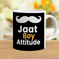 Printed  Jaat Boy Theme Ceramic Printed Tea and Coffee Mug(325 Ml)