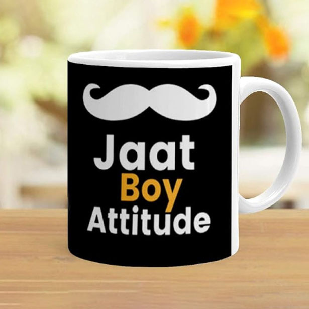 Printed  Jaat Boy Theme Ceramic Printed Tea and Coffee Mug(325 Ml)