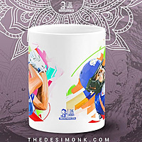 Sharma 45 Printed Black Mug with Print | Cricket Coffee Mug 11oz | Milk Mug This Mug  Safe 330ml