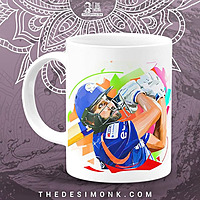 Sharma 45 Printed Black Mug with Print | Cricket Coffee Mug 11oz | Milk Mug This Mug  Safe 330ml